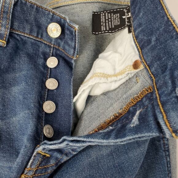 7 For All Mankind Side Panel Medium Wash Cropped Skinny Jeans - Picture 11 of 11